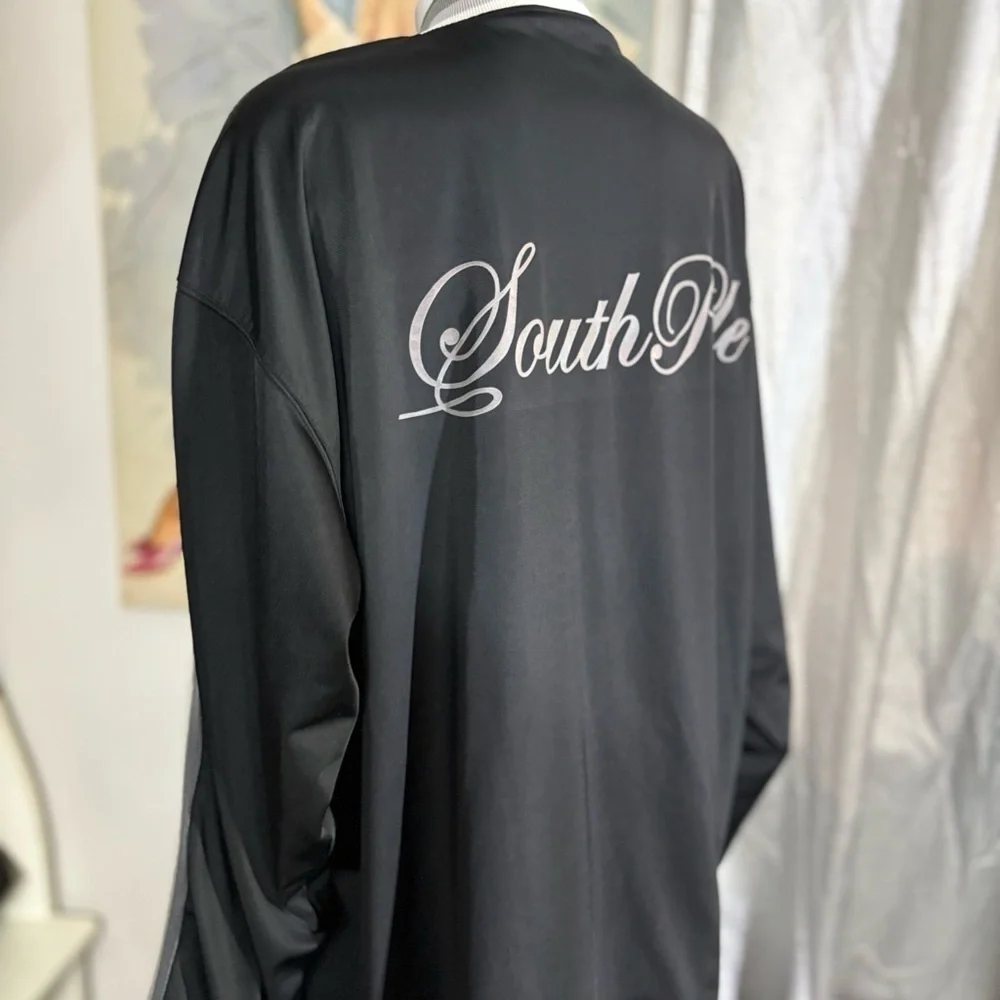 South Pole Black and White Bomber Jacket with Logo